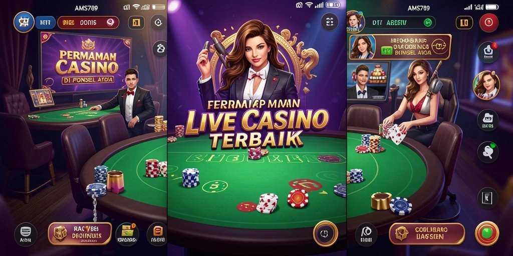Tampilan gameplay Live Casino yang interaktif dan seru.