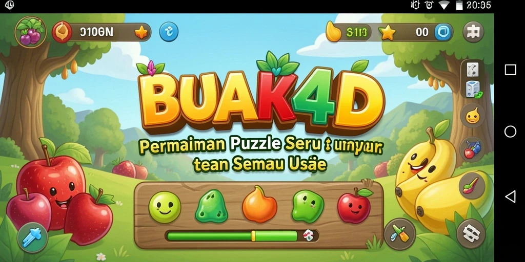 Tampilan gameplay menarik dalam BUAH4D dengan teka-teki buah.