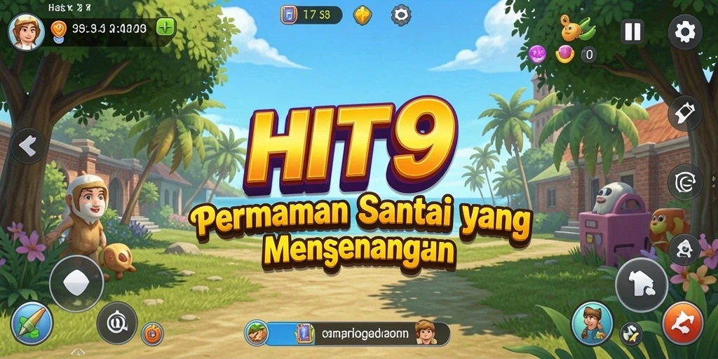 Tampilan gameplay HIT9 yang ceria dan menghibur.