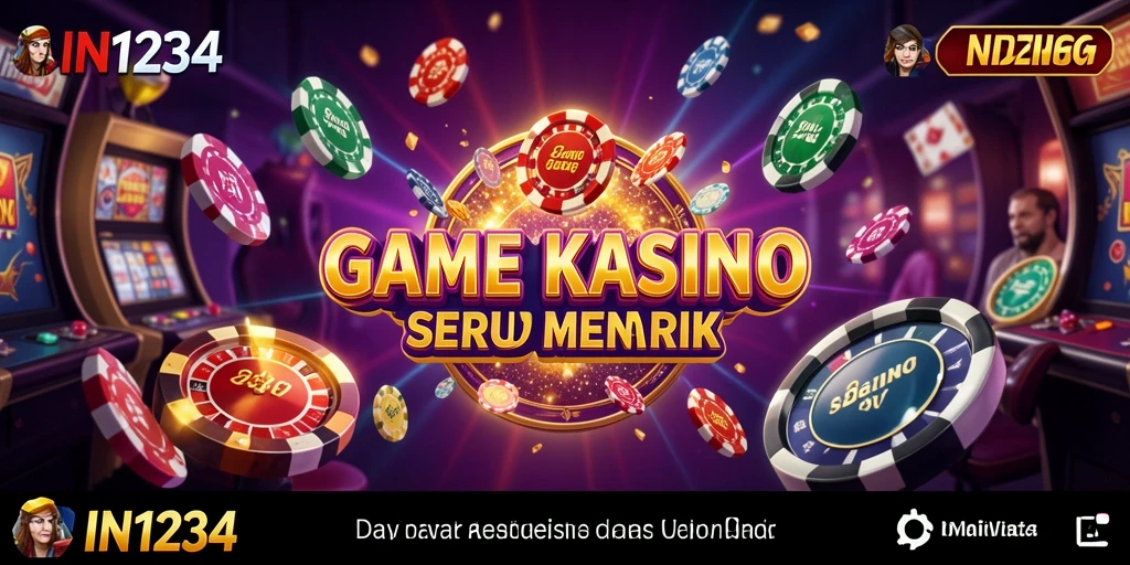 Screenshot gameplay IN1234 menampilkan aksi seru permainan kasino.
