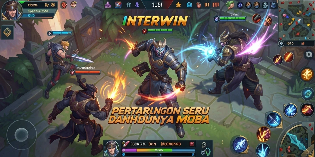 Tampilan menarik dari gameplay INTERWIN yang seru dan kompetitif.