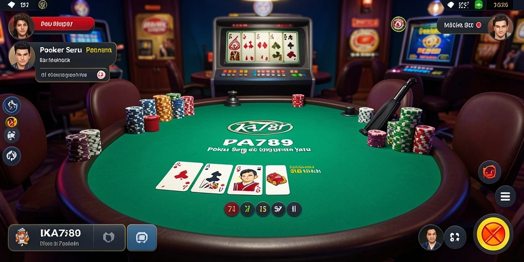 Gameplay KA789 menampilkan suasana Poker yang mendebarkan dan seru.
