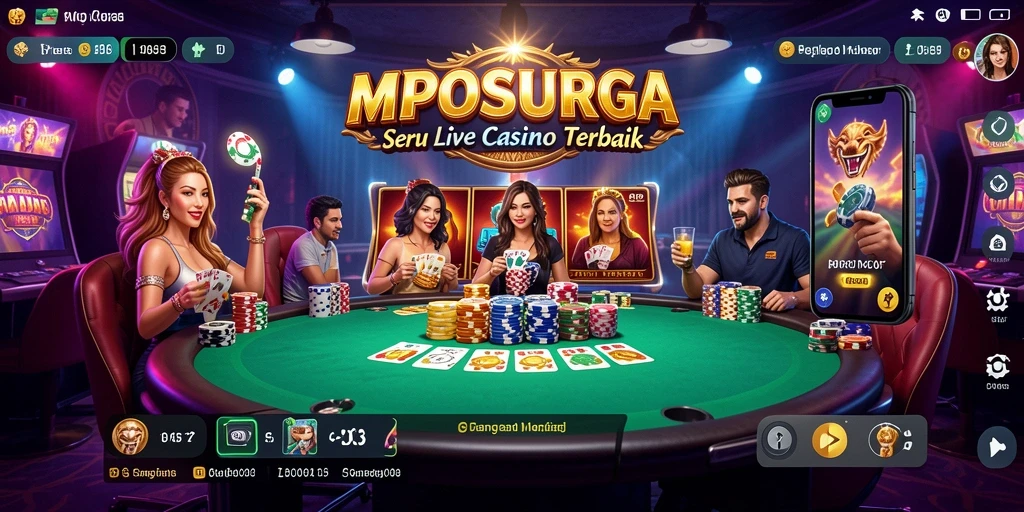 Tampilan seru dari gameplay Live Casino di MPOSURGA.