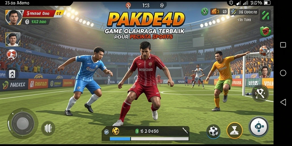 Tampilan gameplay PAKDE4D yang seru dan penuh aksi olahraga.