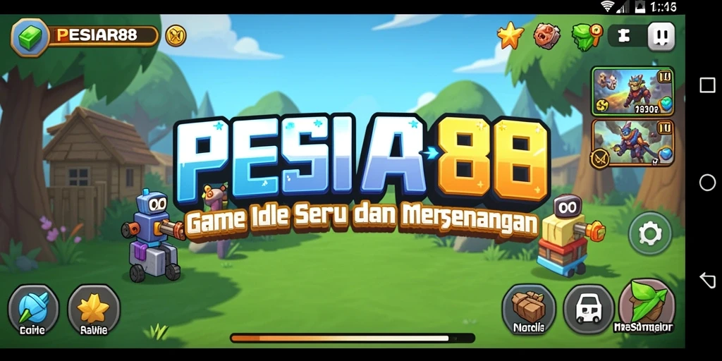 Screenshot utama PESIAR88 menunjukkan gameplay yang menarik dan santai.