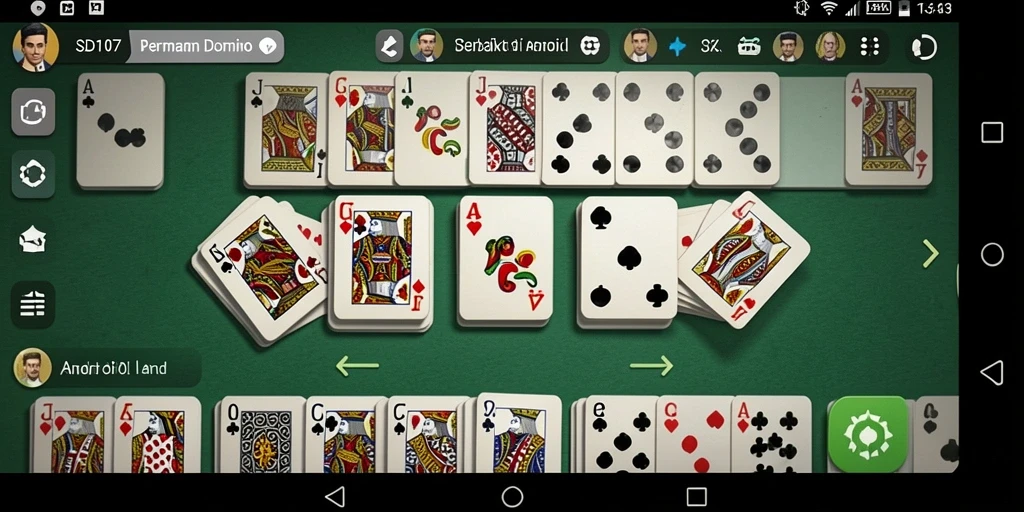 Screenshot gameplay seru dari SD107 menunjukkan aksi permainan Domino yang menarik.
