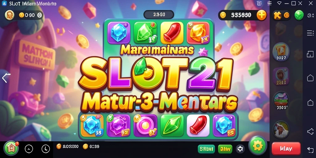 Tampilan gameplay SLOT21 yang seru pada level Match-3.