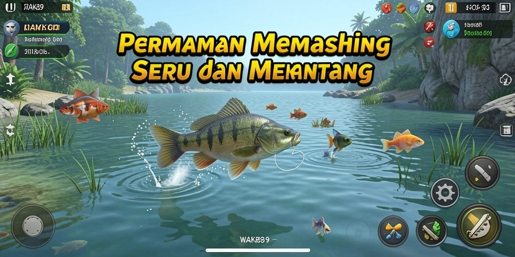 Tangkapan ikan yang besar dalam permainan memancing WAK89.